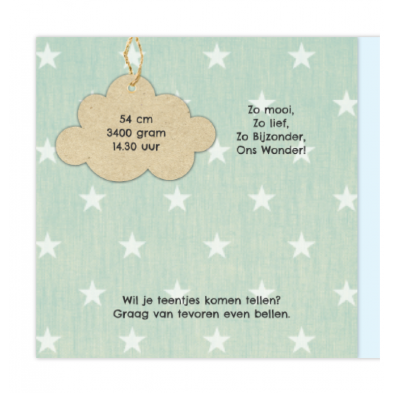 Geboortekaartje Wolkje Geboortekaartje Geboortekaartje Wolkje Geboortekaartje