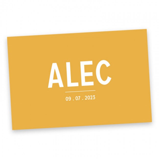 Geboortekaartje Alec