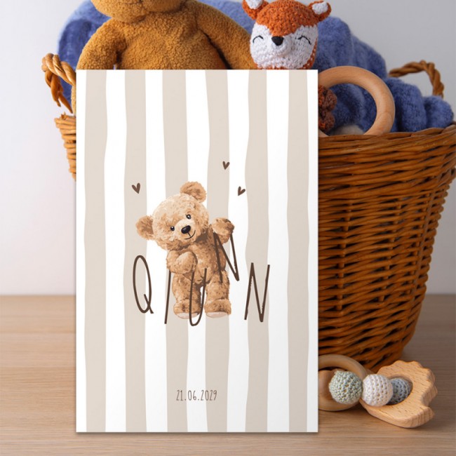 Geboortekaartje Beer met naam