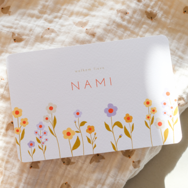 Geboortekaartje Bloemen
