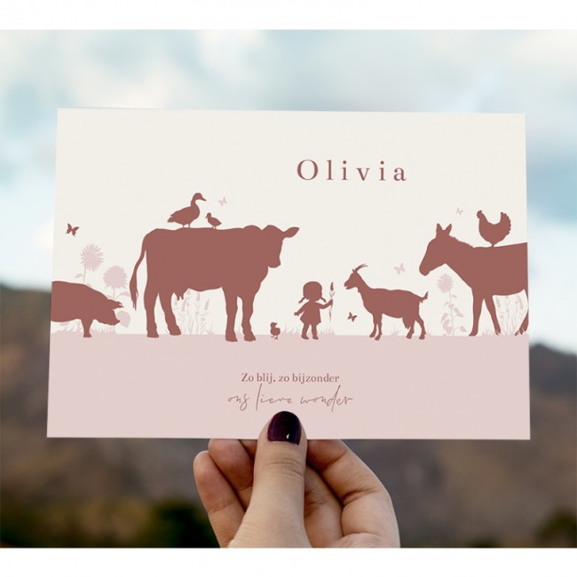 Geboortekaartje Boerderijdieren
