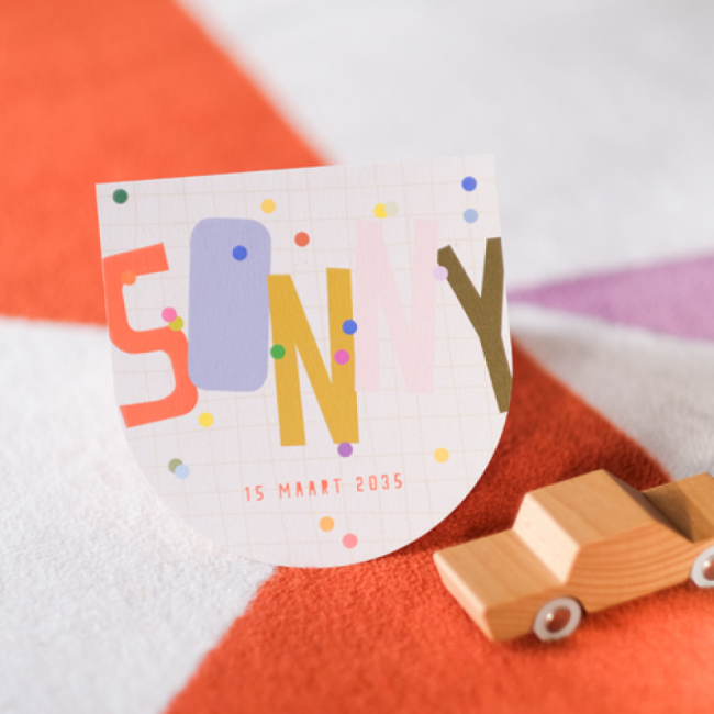 Geboortekaartje Confetti