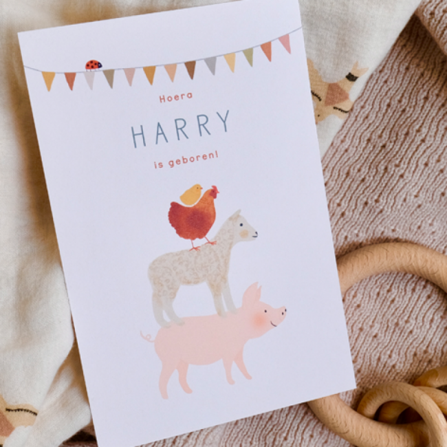 Geboortekaartje Dieren