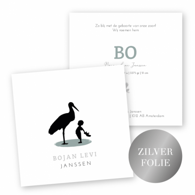Geboortekaartje Geboortekaart Bojan Folie