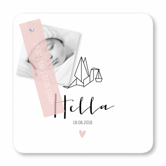 Geboortekaartje Geboortekaart - Hella