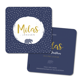 Geboortekaartje Geboortekaart - Milas