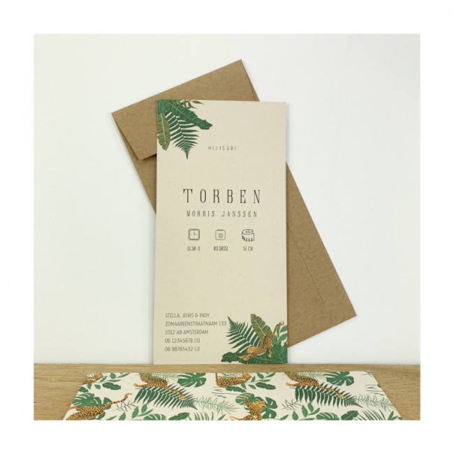Geboortekaartje Geboortekaartje botanisch