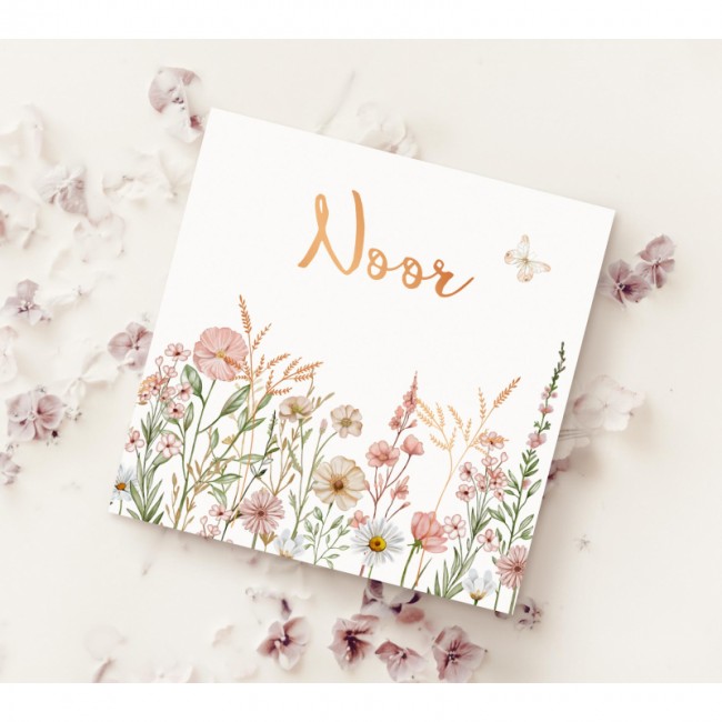 Geboortekaartje Geboortekaartje koperfolie