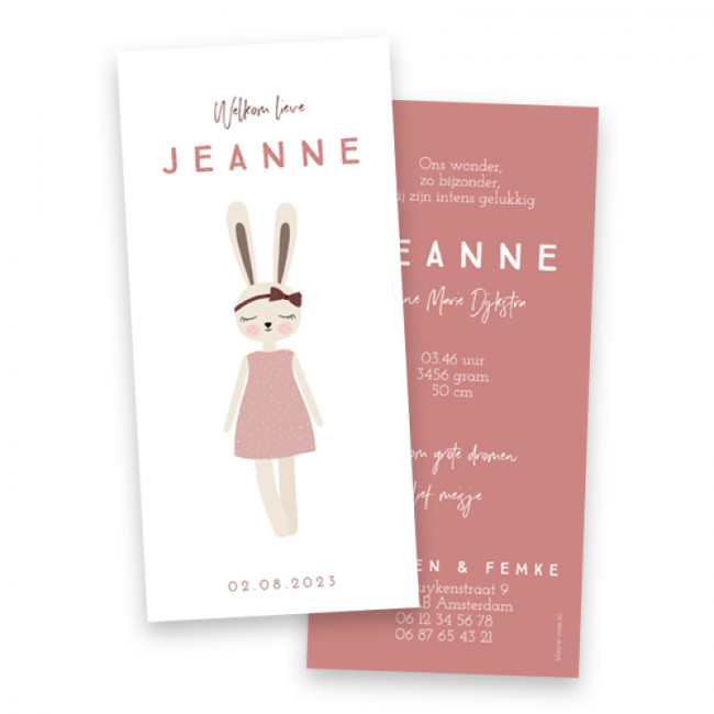 Geboortekaartje Jeanne