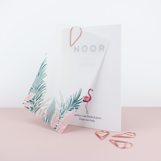 Geboortekaartje Kalkpapier geboortekaartje