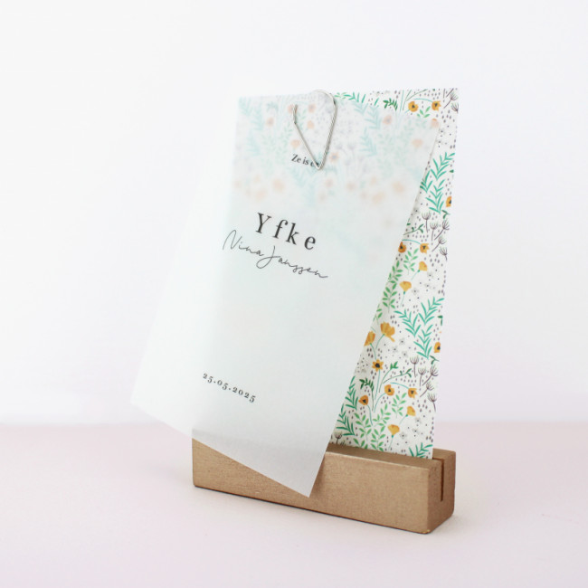 Geboortekaartje Kalkpapier geboortekaartje