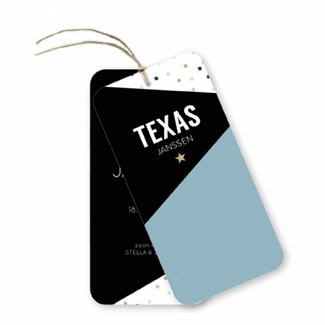 Geboortekaartje Label kaart - Texas