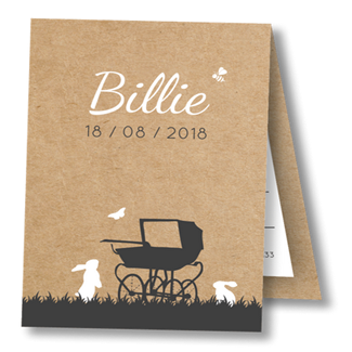 Geboortekaartje Label kaartje - Billie