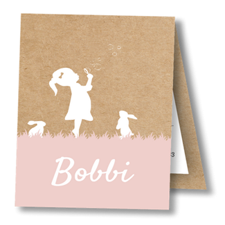 Geboortekaartje Label kaartje - Bobbi