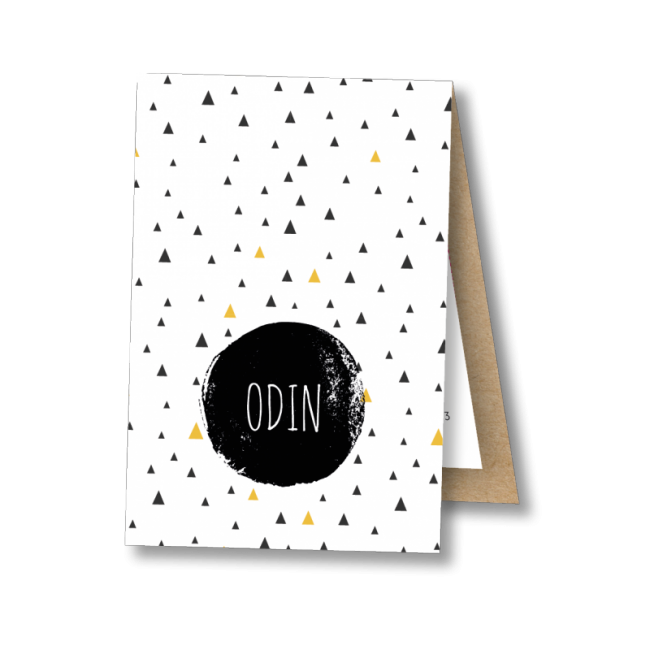 Geboortekaartje Label kaartje - Odin