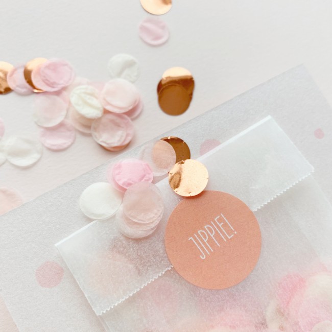 Geboortekaartje Met échte confetti