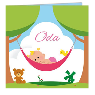 Geboortekaartje Oda
