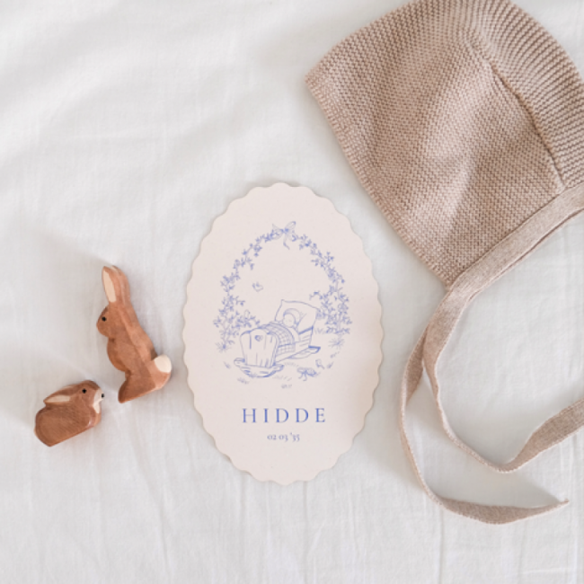 Geboortekaartje Ovaal kaartje