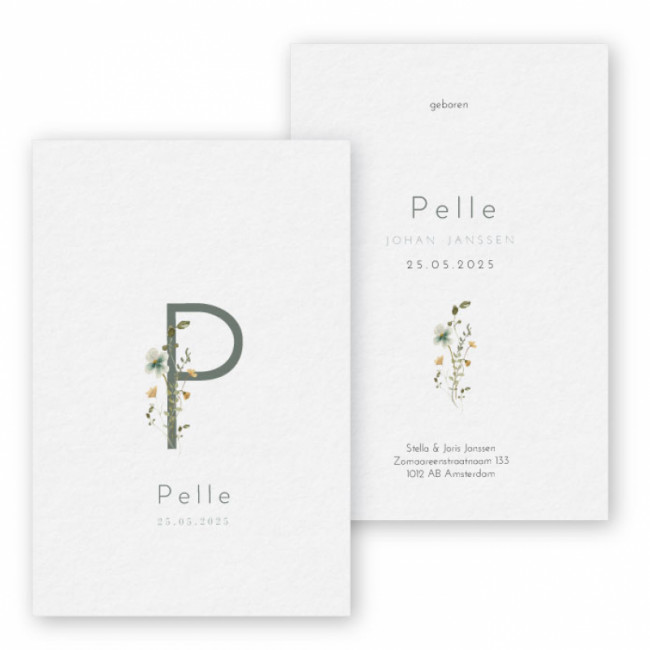 Geboortekaartje Pelle