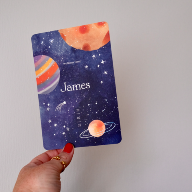 Geboortekaartje planeten