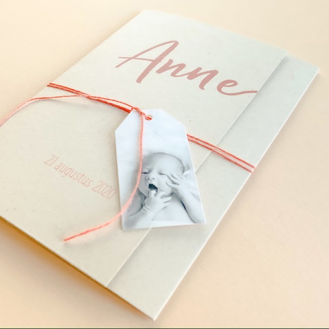 Geboortekaartje pocketfold paperwise