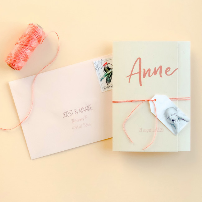 Geboortekaartje pocketfold paperwise