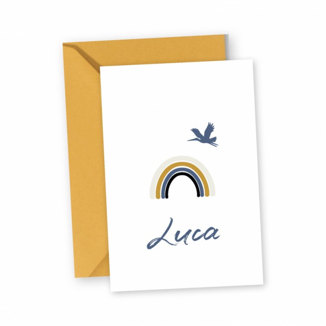 Geboortekaartje Regenboog Luca