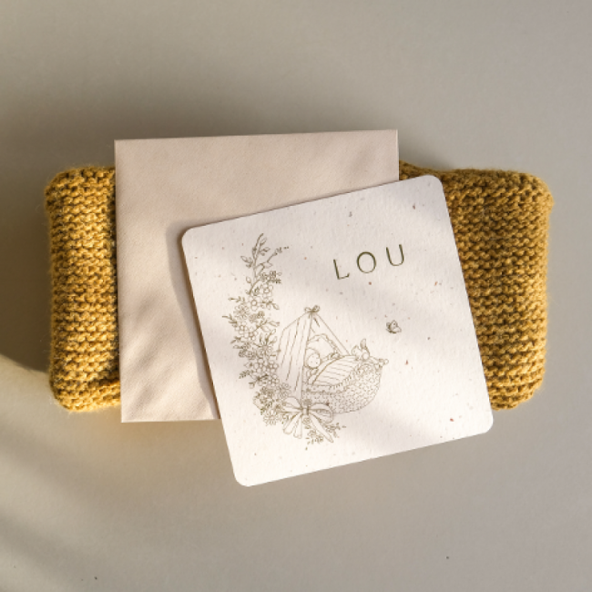 Geboortekaartje Retro