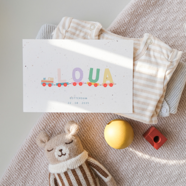 Geboortekaartje Treintje