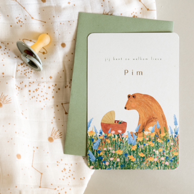 Geboortekaartje Vriendelijke beer