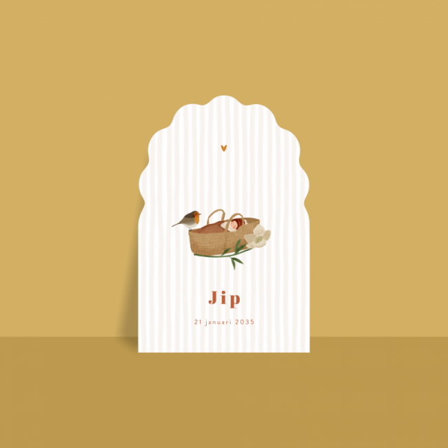 Geboortekaartje wiegje