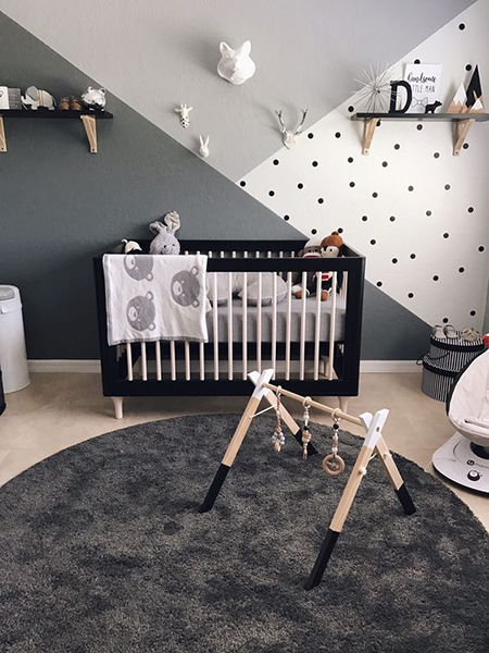 babykamer zwart wit grijs